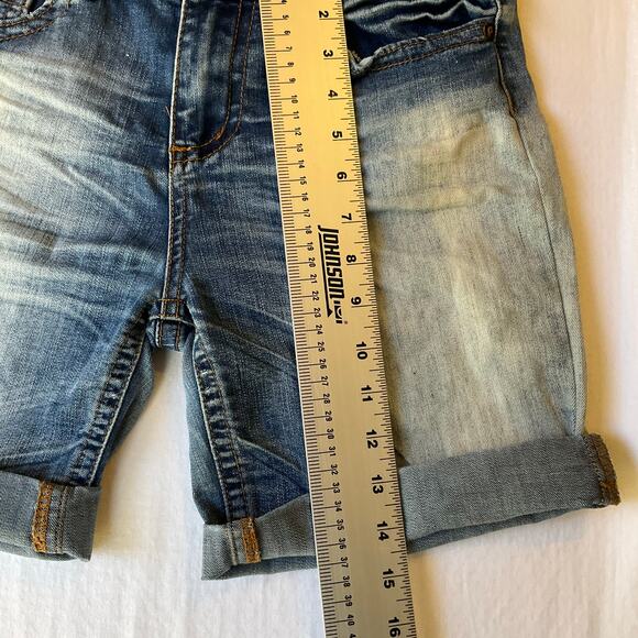 Indigo Rein Forever Women Denim Shorts size 9 Blue Mid Rise Stretch - Picture 4 of 10